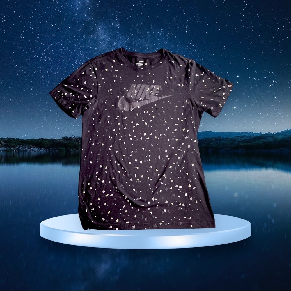 Nike Girls Black Paint Splattered Tee